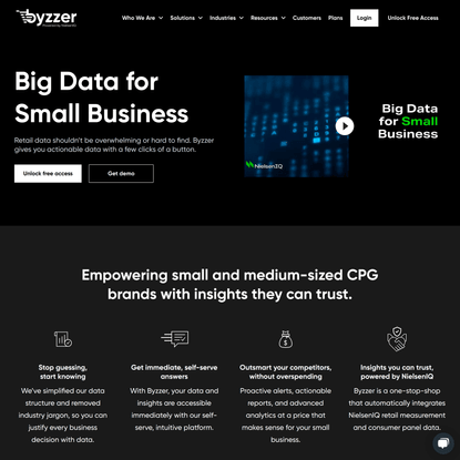 CPG &amp; Retail Analytics Platform for Small CPG Brands | Byzzer