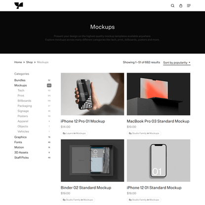 Mockups - Supply.Family - Curated marketplace for creatives