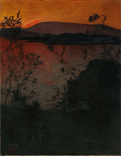 Evening Glow by Harald Sohlberg,1893 