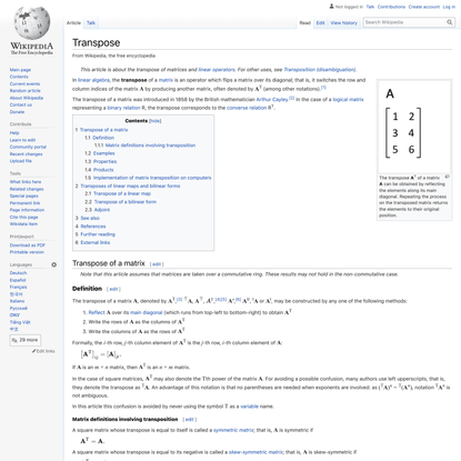 Transpose - Wikipedia