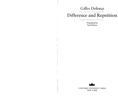 Deleuze, Gilles_Difference and Repetition (1994)