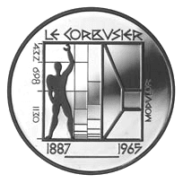 Commemorative Swiss coin showing the modulor