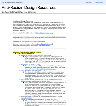 Anti-Racism Design Resources