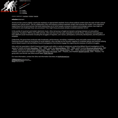 Ultra-red: Mission Statement