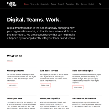Homepage — Public Digital
