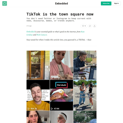 TikTok is the town square now