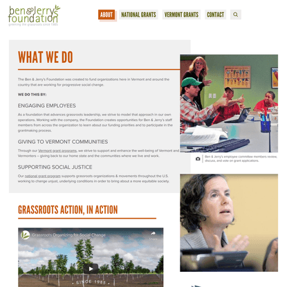 What We Do - Ben &amp; Jerry’s Foundation