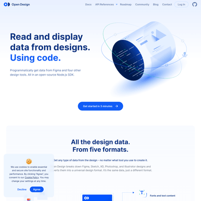 Open Design - Read and display data from designs. Using code.