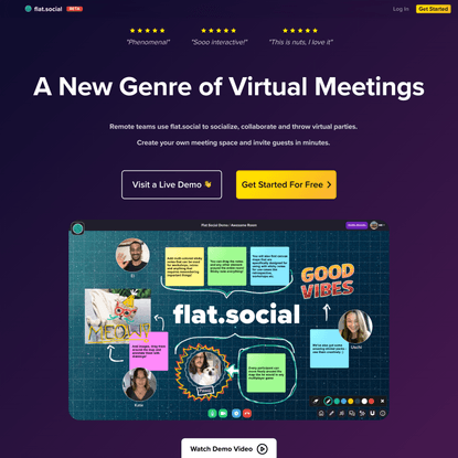 flat.social: Most Fun Virtual Meetings for Every Team