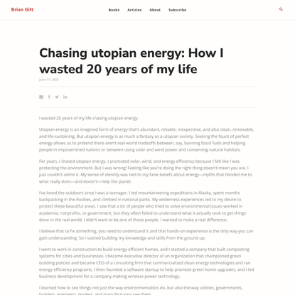Chasing utopian energy: How I wasted 20 years of my life