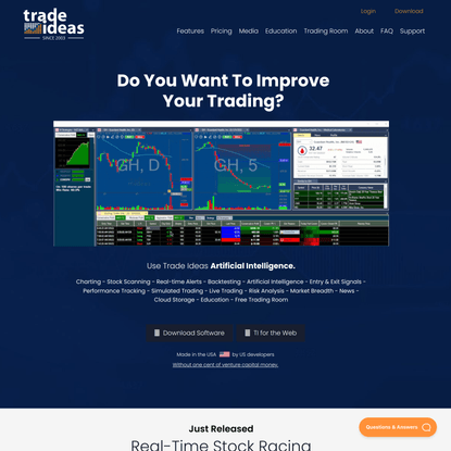 Trade Ideas | Stock Scanning Software, AI Based Trading, Technical Analysis platform