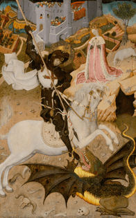 Saint George and the Dragon, 1434/35.  Artist: Bernat Martorell