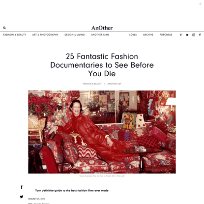 25 Fantastic Fashion Documentaries to See Before You Die