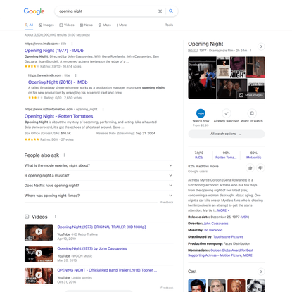 opening night - Google Search