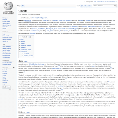 Omertà - Wikipedia