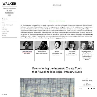 Reenvisioning the Internet: Create Tools that Reveal its Ideological Infrastructures