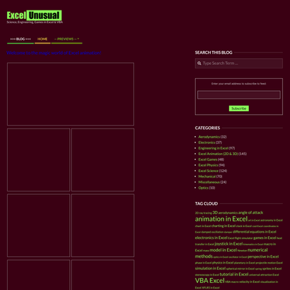 Excel Unusual – Science, Engineering, Games in Excel &amp; VBA