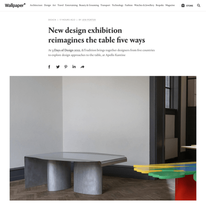 New design exhibition reimagines the table five ways
