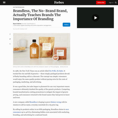 Brandless, The No-Brand Brand, Actually Teaches Brands The Importance Of Branding