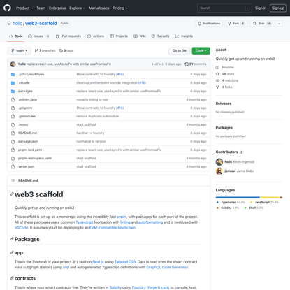 GitHub - holic/web3-scaffold: Quickly get up and running on web3