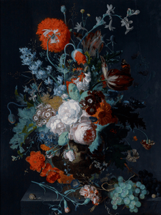 Still Life of Flowers and Fruit (1715)