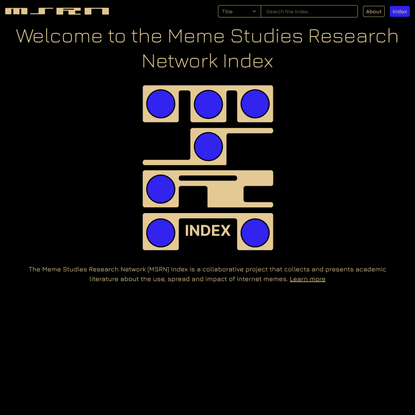 The Meme Studies Index