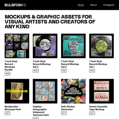 BULBFISH DSGN – Mockups &amp; Graphic Assets for Creators, Artists, Designers