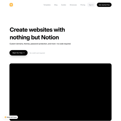Super — Build websites with Notion