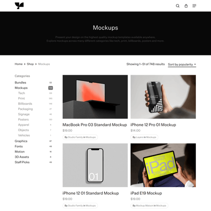 Mockups - Supply.Family - Curated marketplace for creatives