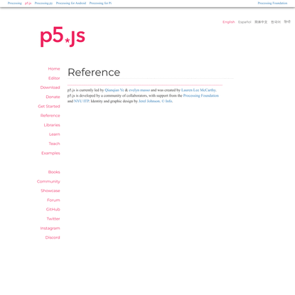 reference | p5.js