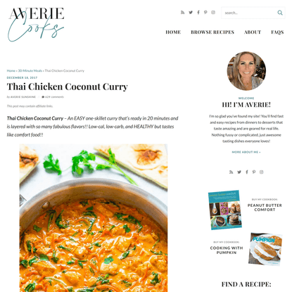 Thai Chicken Coconut Curry (Red Curry Recipe) - Averie Cooks
