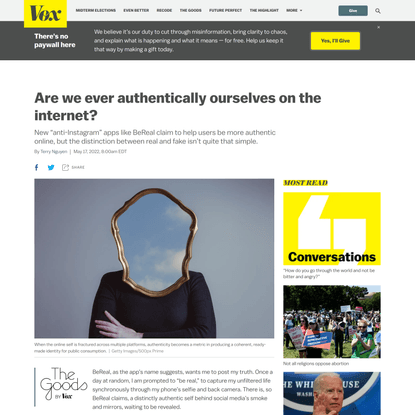 Are we ever authentically ourselves on the internet?