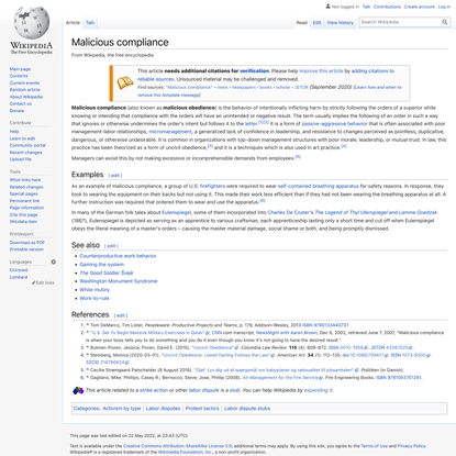 Malicious compliance - Wikipedia