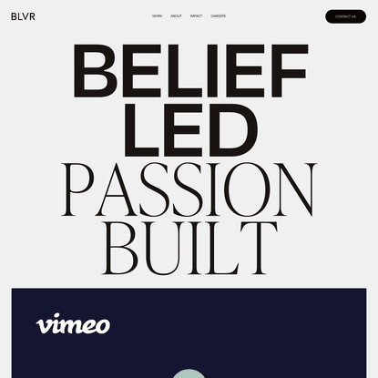 BLVR | Belief-Led Creative Agency - Certified B Corporation