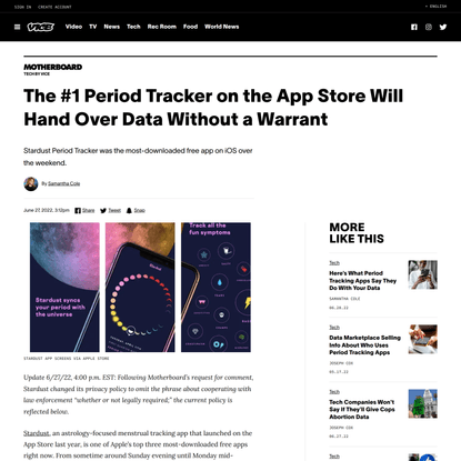 The #1 Period Tracker on the App Store Will Hand Over Data Without a Warrant