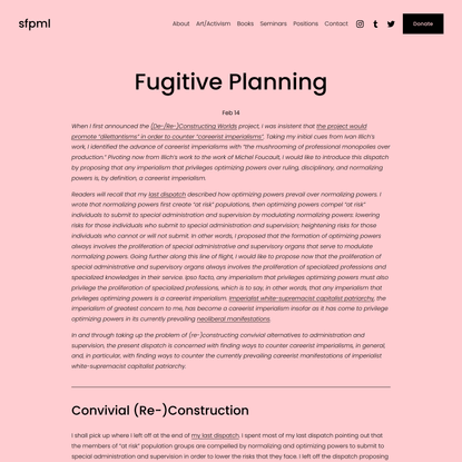 Fugitive Planning — solutionsforpostmodernliving