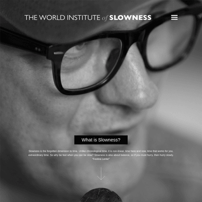 The World Institute of Slowness