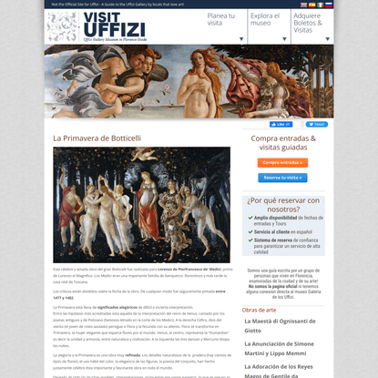 Primavera de Sandro Botticelli en la Galería Uffizi en Florencia