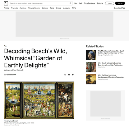 Hieronymus Bosch’s “Garden of Earthly Delights,” Explained | Artsy