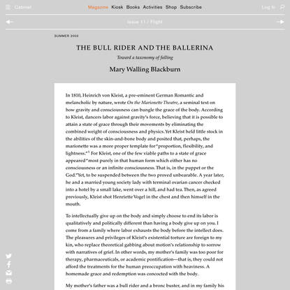 The Bull Rider and the Ballerina | Mary Walling Blackburn