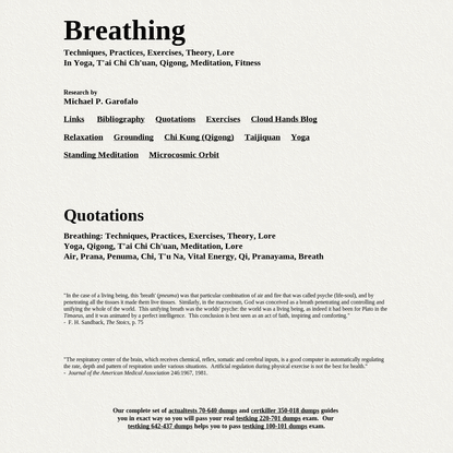 Breathing: Techniques, Practices, Exercises, Theory, Lore, Pranayama