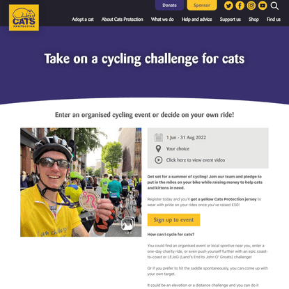 Cycle to help cats | Events | Cats Protection