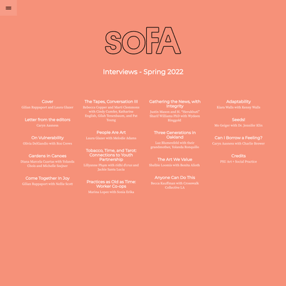 SoFA Journal – PSU Art &amp; Social Practice