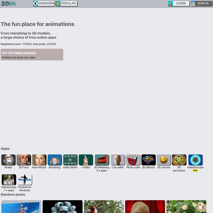 3Dthis.com - Photo animation sharing and free 3D online apps