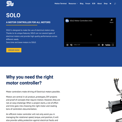 SOLO: Easy and Powerful Motor Controller for All Motors