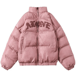alone pink puffer jacket