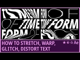 How to Stretch, Warp, Glitch, Distort Text (2) | Kinetic Typography | Slit-Scan | AfterEffects