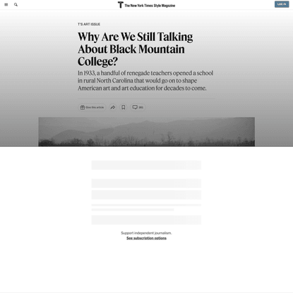 Why Are We Still Talking About Black Mountain College?