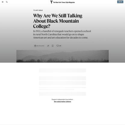 Why Are We Still Talking About Black Mountain College?