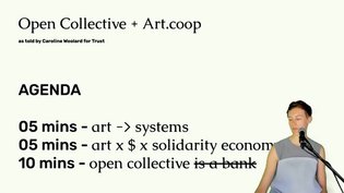Open Collective + Art.coop - Caroline Woolard - trust_support on Twitch